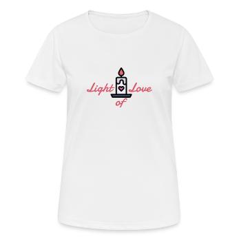 Lumière d'amour - T-shirt respirant Femme - blanc - Devant - AI Model Female 172 dark (172cm)
