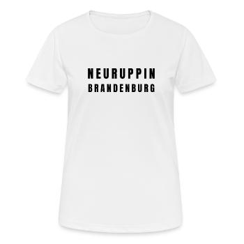 Neuruppin, Brandebourg - T-shirt respirant Femme - blanc - Devant - AI Model Female 172 dark (172cm)