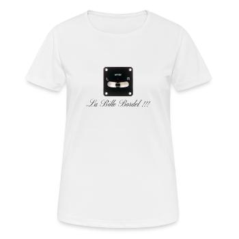 Der unordentliche Ball DOWN - Frauen T-Shirt atmungsaktiv - Weiß - Vorne - AI Model Female 172 dark (172cm)