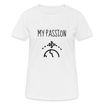Reisen / Reisende / Urlaub / Tourismus - Frauen T-Shirt atmungsaktiv - Weiß - Vorne - AI Model Female 172 dark (172cm)