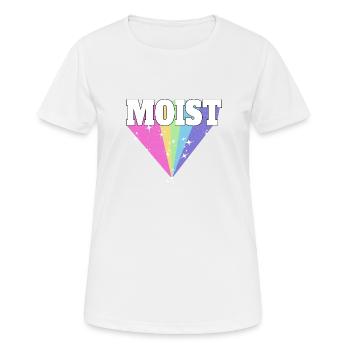 MOIST - FEUCHT - Women's Breathable T-Shirt - white - Front - AI Model Female 172 dark (172cm)