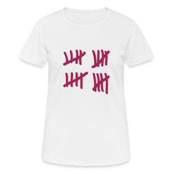 Vingt décompte - T-shirt respirant Femme - blanc - Devant - AI Model Female 172 dark (172cm)