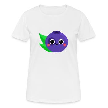 Süße Blaubeere - Frauen T-Shirt atmungsaktiv - Weiß - Vorne - AI Model Female 172 dark (172cm)