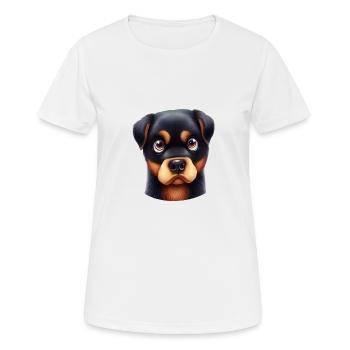 Charmant Rottweiler Gaze - T-shirt respirant Femme - blanc - Devant - AI Model Female 172 dark (172cm)