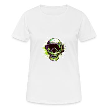 Ski Skull Lunettes de ski Skull - T-shirt respirant Femme - blanc - Devant - AI Model Female 172 dark (172cm)