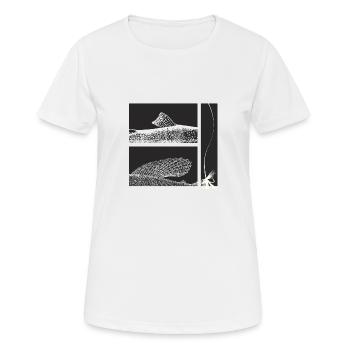 Modell 44 - Äsche und Forelle - Frauen T-Shirt atmungsaktiv - Weiß - Vorne - AI Model Female 172 dark (172cm)