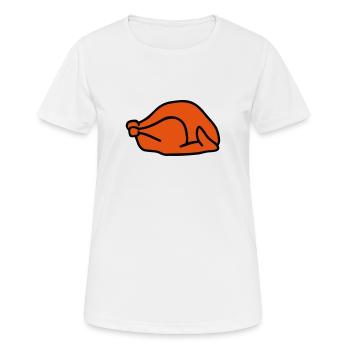 Truthahn - Frauen T-Shirt atmungsaktiv - Weiß - Vorne - AI Model Female 172 dark (172cm)