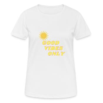 nur gute Laune! - Frauen T-Shirt atmungsaktiv - Weiß - Vorne - AI Model Female 172 dark (172cm)