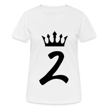 2 Number crown - Women's Breathable T-Shirt - white - Front - AI Model Female 172 dark (172cm)