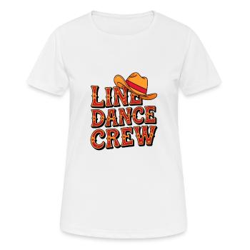 Équipe de danse en ligne Équipe de danse en ligne - T-shirt respirant Femme - blanc - Devant - AI Model Female 172 dark (172cm)
