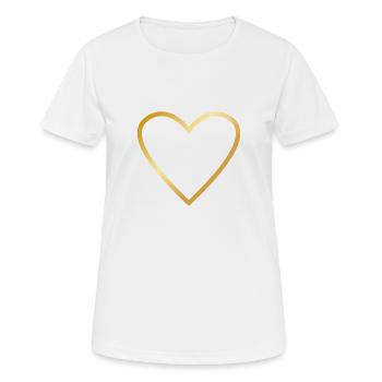 Cœur Or - T-shirt respirant Femme - blanc - Devant - AI Model Female 172 dark (172cm)