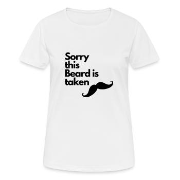 Désolé cette barbe est prise - T-shirt respirant Femme - blanc - Devant - AI Model Female 172 dark (172cm)
