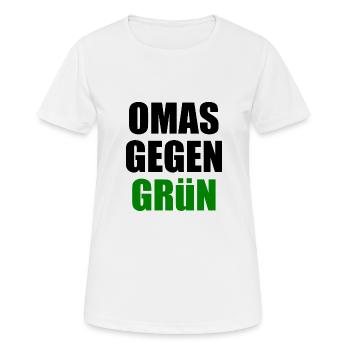 Omas gegen grün - Frauen T-Shirt atmungsaktiv - Weiß - Vorne - AI Model Female 172 dark (172cm)