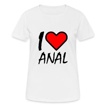 I love - T-shirt respirant Femme - blanc - Devant - AI Model Female 172 dark (172cm)