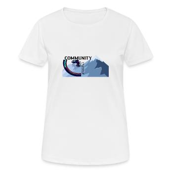 monocycle de descente - T-shirt respirant Femme - blanc - Devant - AI Model Female 172 dark (172cm)