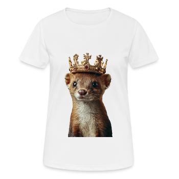 Wiesel - Frauen T-Shirt atmungsaktiv - Weiß - Vorne - AI Model Female 172 dark (172cm)