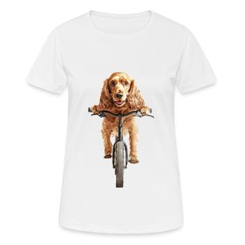 Cocker Spaniel - Frauen T-Shirt atmungsaktiv - Weiß - Vorne - AI Model Female 172 dark (172cm)