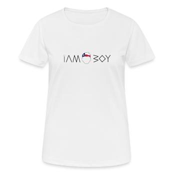 Je suis un garçon texan - T-shirt respirant Femme - blanc - Devant - AI Model Female 172 dark (172cm)