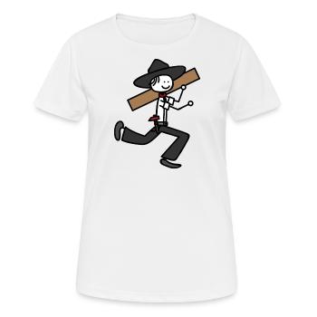 Zimmermann - Frauen T-Shirt atmungsaktiv - Weiß - Vorne - AI Model Female 172 dark (172cm)