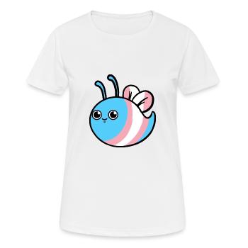 Trans Pride Abeille Transgender Pride - T-shirt respirant Femme - blanc - Devant - AI Model Female 172 dark (172cm)