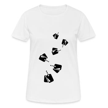 Abzeichen Icon symbol - Frauen T-Shirt atmungsaktiv - Weiß - Vorne - AI Model Female 172 dark (172cm)