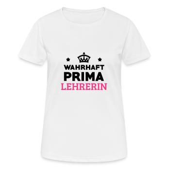 School Teacher Schule Lehrerin Ecole Prof Lehrer - Women's Breathable T-Shirt - white - Front - AI Model Female 172 dark (172cm)