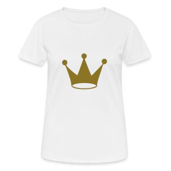 Krone - Frauen T-Shirt atmungsaktiv - Weiß - Vorne - AI Model Female 172 dark (172cm)