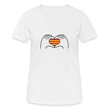 Coeur Catalan - T-shirt respirant Femme - blanc - Devant - AI Model Female 172 dark (172cm)