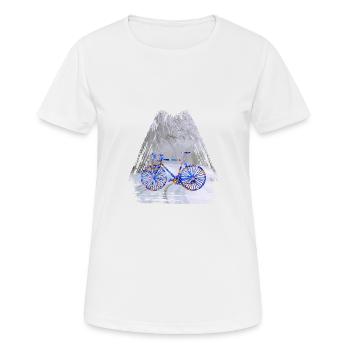 fahrrad winter e 112 - Frauen T-Shirt atmungsaktiv - Weiß - Vorne - AI Model Female 172 dark (172cm)