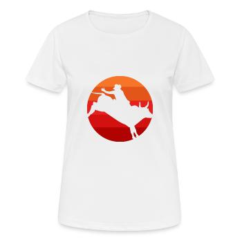 Bullenreiten Stierkämpfer Gift - Frauen T-Shirt atmungsaktiv - Weiß - Vorne - AI Model Female 172 dark (172cm)