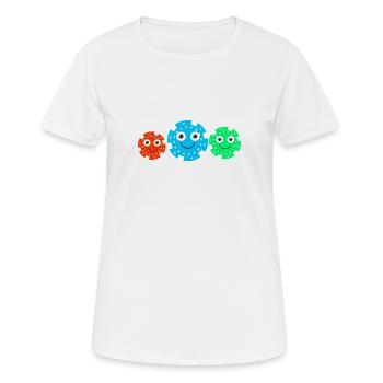 poker,famille,famille de poker,jetons,jeu,jeu de poker - T-shirt respirant Femme - blanc - Devant - AI Model Female 172 dark (172cm)
