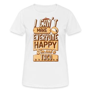 Taco - Frauen T-Shirt atmungsaktiv - Weiß - Vorne - AI Model Female 172 dark (172cm)