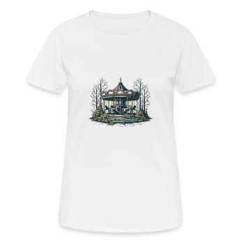 Verlassenes Kinderkarussell - Frauen T-Shirt atmungsaktiv - Weiß - Vorne - AI Model Female 172 dark (172cm)
