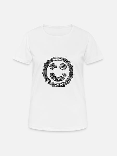 Smile for Soundsystem - T-shirt respirant Femme - blanc