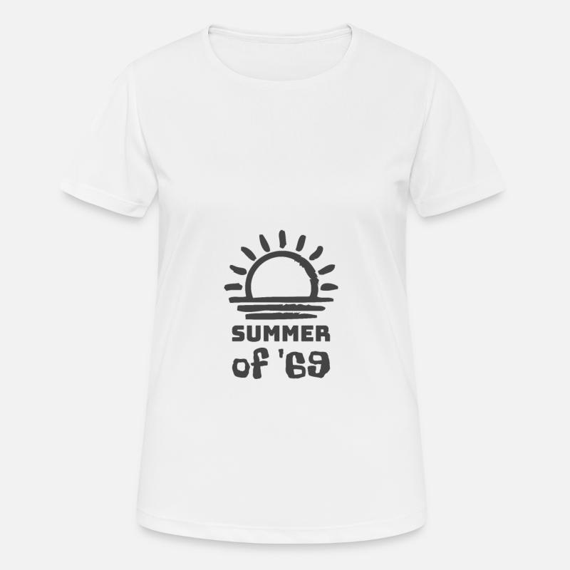 Cool funny summer Summer 69 gift Fun sun - Women's Breathable T-Shirt - white