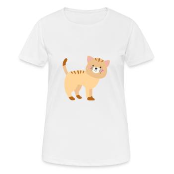 Chat mignon - T-shirt respirant Femme - blanc - Devant - AI Model Female 172 dark (172cm)