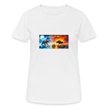 Bitcoin Bear/Bull market - Women's Breathable T-Shirt - white - Front - AI Model Female 172 dark (172cm)