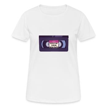 Title deines Sex-Tapes lustiges VHS Tape Design - Frauen T-Shirt atmungsaktiv - Weiß - Vorne - AI Model Female 172 dark (172cm)