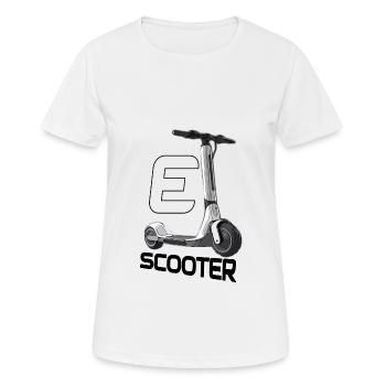 Escooter E-Scooter Gift Rider ebike Scooter - T-shirt respirant Femme - blanc - Devant - AI Model Female 172 dark (172cm)