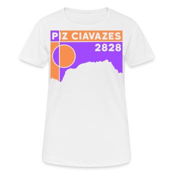 Piz Ciavazes Dolomites Climbing Sella Souvenir - Women's Breathable T-Shirt - white - Front - AI Model Female 172 dark (172cm)