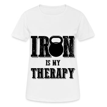 therapy gym - Women's Breathable T-Shirt - white - Front - AI Model Female 172 dark (172cm)