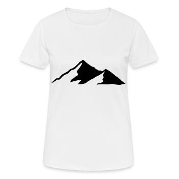 Berge Berg Gebirge 04 - Frauen T-Shirt atmungsaktiv - Weiß - Vorne - AI Model Female 172 dark (172cm)