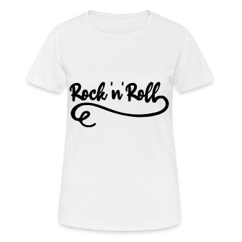 Rock 'n' Roll Hard Rock Music Rocker - T-shirt respirant Femme - blanc - Devant - AI Model Female 172 dark (172cm)