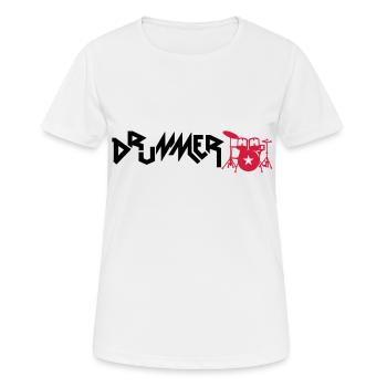 drummer - T-shirt respirant Femme - blanc - Devant - AI Model Female 172 dark (172cm)