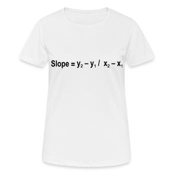 Formule de pente Mathématiques Formule Équation - T-shirt respirant Femme - blanc - Devant - AI Model Female 172 dark (172cm)