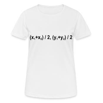 Équation de formule centrale Mathématiques - T-shirt respirant Femme - blanc - Devant - AI Model Female 172 dark (172cm)