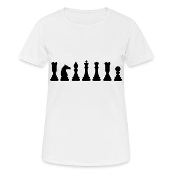 Échecs - T-shirt respirant Femme - blanc - Devant - AI Model Female 172 dark (172cm)