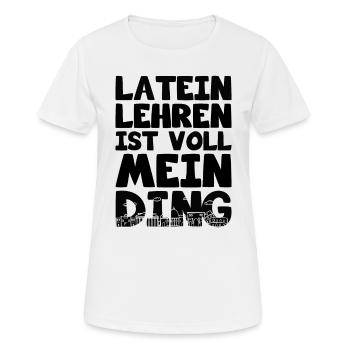 Lateinlehrer Latein Lehrer Rom - Frauen T-Shirt atmungsaktiv - Weiß - Vorne - AI Model Female 172 dark (172cm)