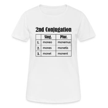 Latin conjugation Monere Latin language - Women's Breathable T-Shirt - white - Front - AI Model Female 172 dark (172cm)