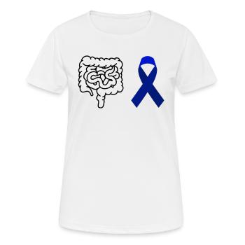Darmkrebs Darm Krebs Blaue Schleife - Frauen T-Shirt atmungsaktiv - Weiß - Vorne - AI Model Female 172 dark (172cm)